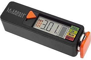 La Crosse 911-65557-INT Portable Digital Battery Tester,Black