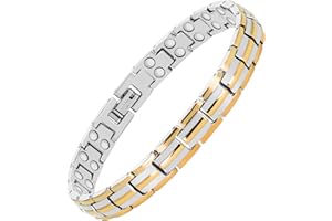 Feraco Magnetic Bracelet for Women Titanium Steel Magnetic Bracelet with Neodymium Magnets, Christmas Jewelry Gifts (8.66, 2X
