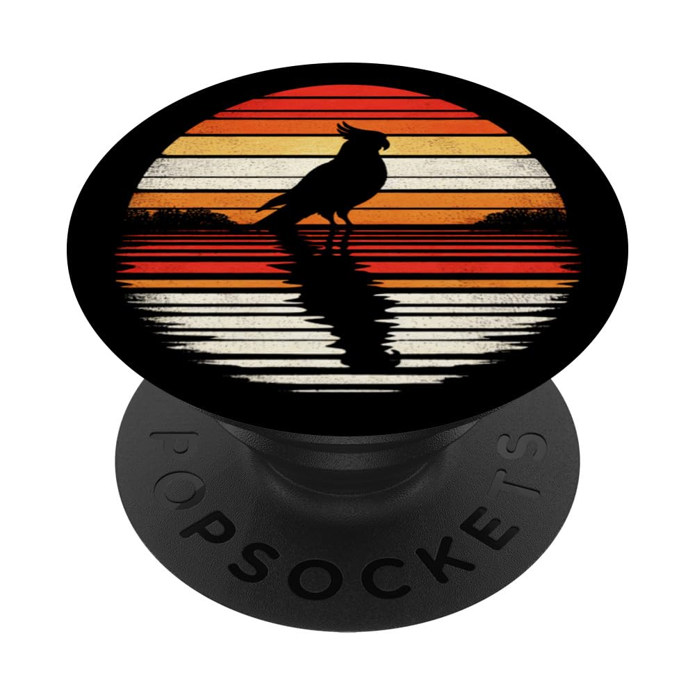 Rosella Bird Sunset Retro Style Safari Vintage 70s PopSockets Swappable PopGrip