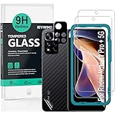 Ibywind Screen Protector For Redmi Note 11 Pro+/Note 11 Pro Plus 5G (6.67 Inches),with 2Pcs Tempered Glass,1Pc Camera Lens Protector,1Pc Backing Carbon Fiber Film [Easy to install]