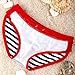 TULIPTREND Mens Sexy Bikini Swimwear Soft, Red/White/Blue, Medium
