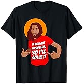Funny Jesus Christian Meme Yo I'll Solve It Christmas T-Shirt