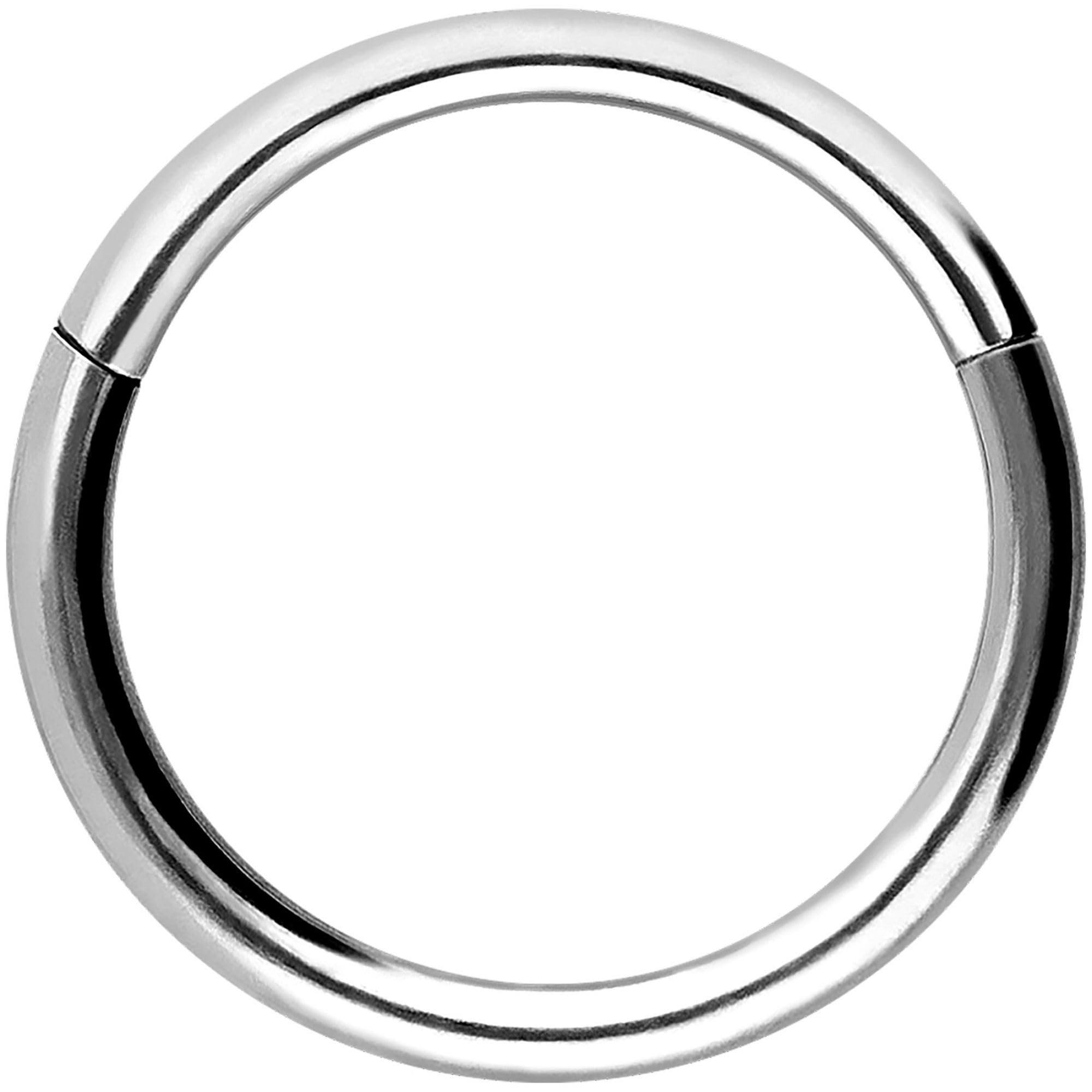 PIERCINGLINE segment ring clicker made of titanium - nose piercing in Silver coloured - Size: 1,2 mm bar thickness | 8 mm inner diameter