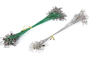 Steel Fishing Leader Wire with Swivel, Bite-Resistant Anti-Bite Trace for Freshwater and Saltwater, Heavy-Duty Fishing Tackle