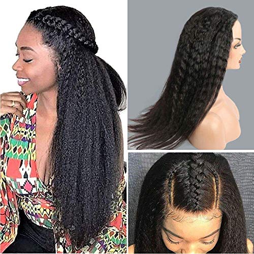 U Part Wig Human Hair Kinky Straight Wigs for Black Women ...