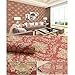 Yifely Yellow Floral Furnitures Surface Decor Paper Self-Adhesive Shelf Drawer Liner Red Countertop Sticker 17.7 Inch by 9.8 Feet