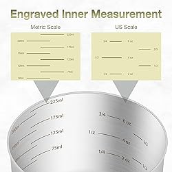BERYLER 2PCS 1Cup (240ml, 8oz) Single Measuring