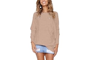 LIYOHON Oversized T Shirts for Women Tunic Tops to Wear with Leggings Long Sleeve Fall Sweaters Dressy Tops