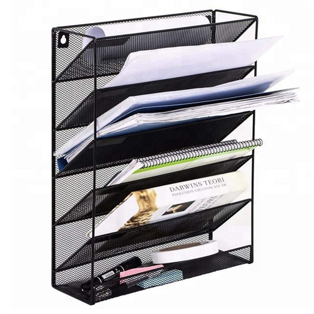 6 Tier Wall Mount Document Letter Tray Organizer Office Products