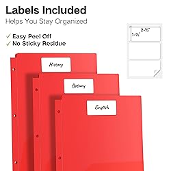 Dunwell Plastic 2-Pocket Folders for 3-Ring