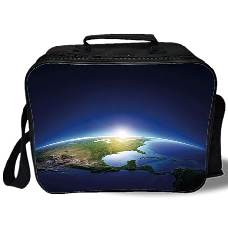 Amazoncom Earth 3d Print Insulated Lunch Bag Earth