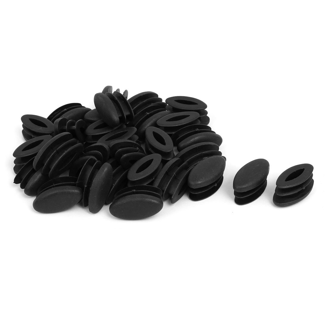 Sourcingmap Furniture Table Leg Feet 30mmx15mmx16mm Oval Shape Protector Cover Pads 30pcs