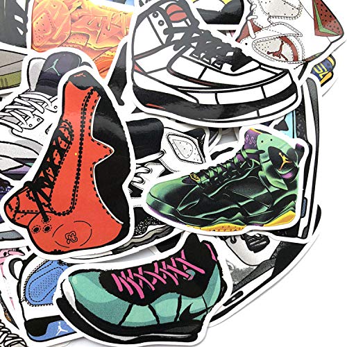 Mizzuco Vinyl Stickers Waterproof Fashion Shoes Stickers 41 Pieces for Teens Girls Laptop Bumper Helmet Ipad Car Luggage Water Bottle (QX28)