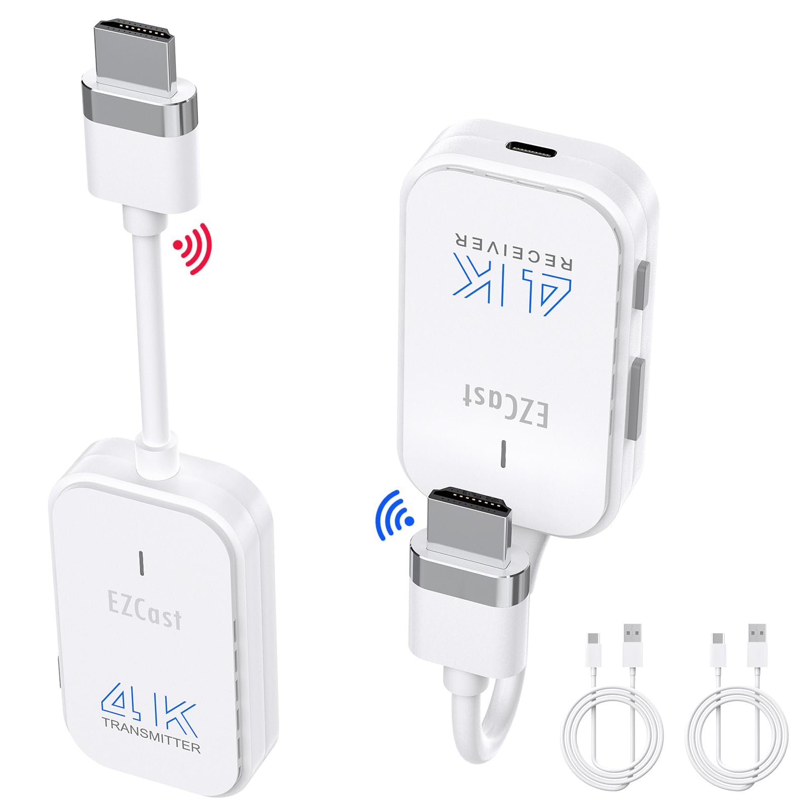 camgeet Wireless HDMI Transmitter and Receiver 4k@30Hz, 98FT/30M Wireless HDMI Extender Kit, 4K Full HD, Plug＆Play for Streaming Video/Audio from Laptops/PCs/Cameras to TVs/Projectors, No App Needed