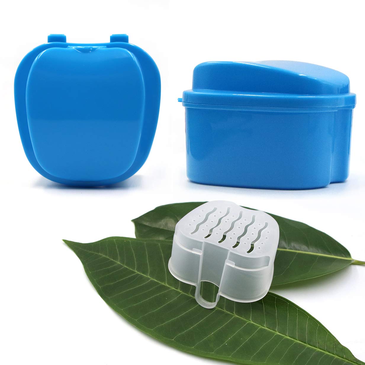 BRMDT Denture Cup & Denture Brush Portable Professional Cleaning Kit - Soaking Denture Bath with Strainer/Denture Case/Retainer Case, Cooperate with Cleaning Tablets for False Teeth Daily Cleaning : Beauty