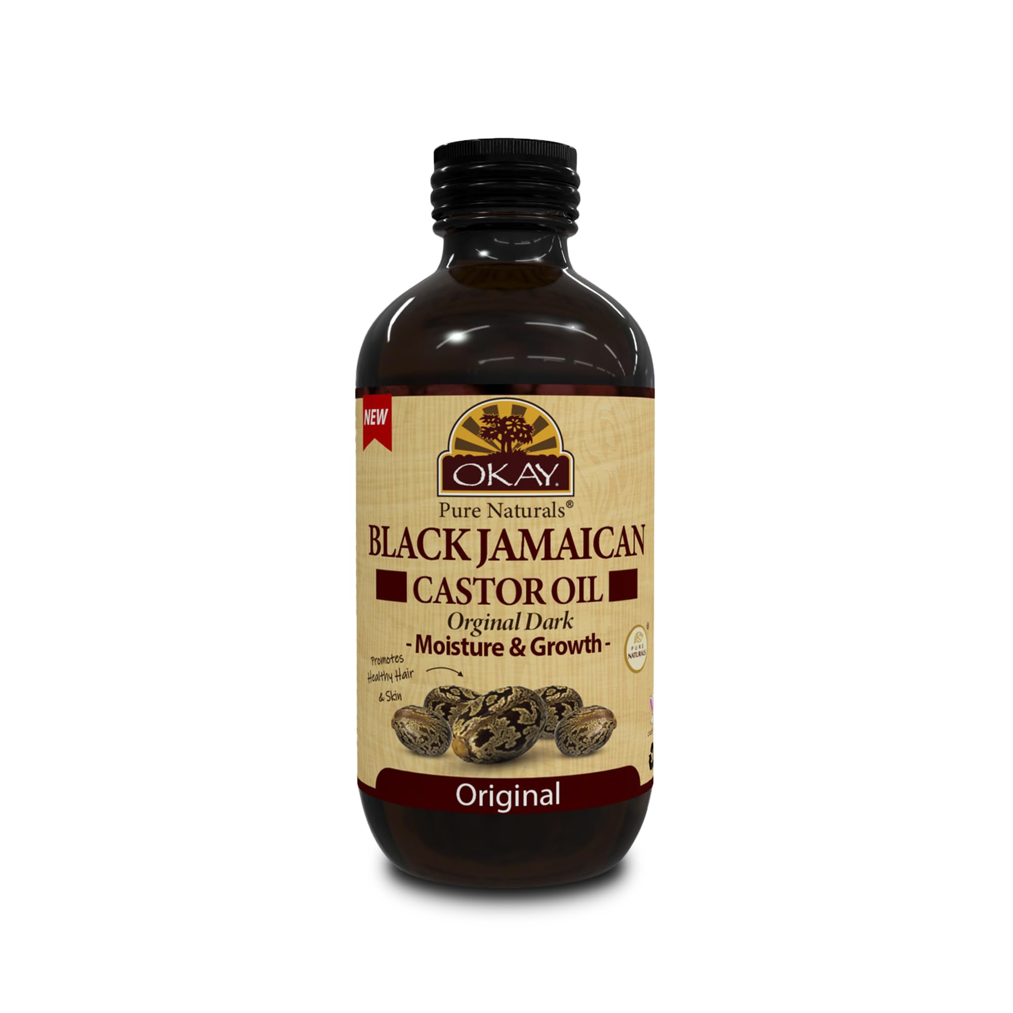 Okay Black Jamaican Castor Oil Original Dark 4oz / 118ml