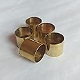 Set of 5 Solid Brass Ferrules Collars Ring Shaft Walking Stick-Spare Part Accessories for Wooden Sticks-Walking Cane