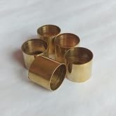 Set of 5 Solid Brass Ferrules Collars Ring Shaft Walking Stick-Spare Part Accessories for Wooden Sticks-Walking Cane