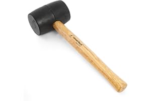 GREAT NECK GreatNeck RM16 Rubber Mallet, 16 Oz. Rubber Hammer, Mallet with Hardwood Handle, Surface-Safe for Woodworking, Automotive, and Tile Projects