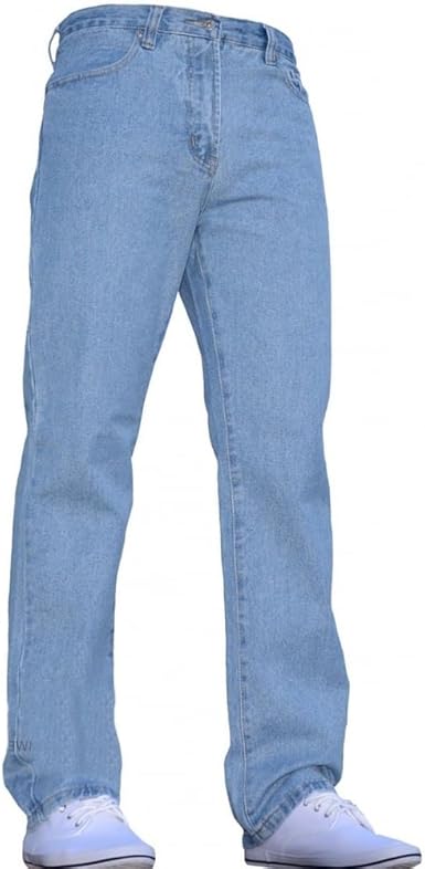 straight fit light wash jeans