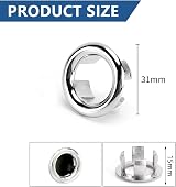 YHQZ 6 Pcs Sink Overflow Hole Covers Round Basin Trim Stopper Replacement view 2