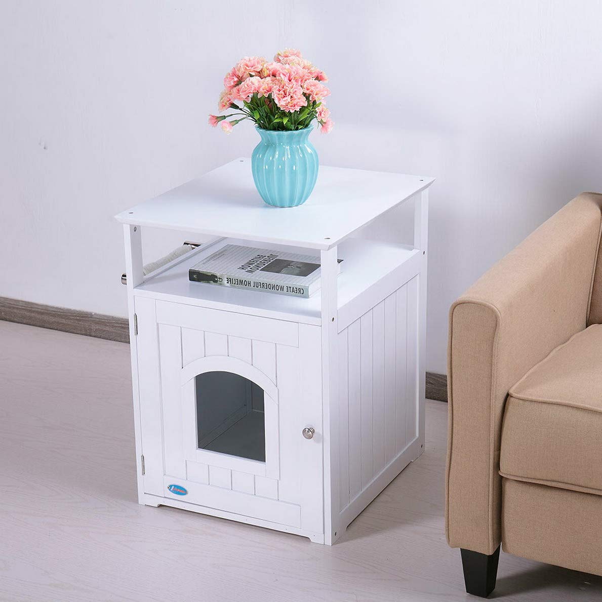 Amazon Com Mikash Cat Litter Box Enclosure Hidden End Table