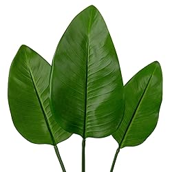 DILATATA 3 Pack Artificial Bird of Paradise Leaves