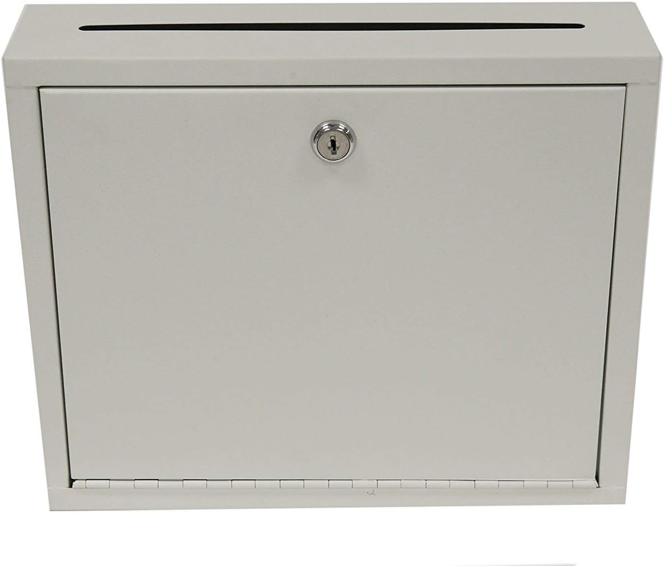 AdirOffice Multi Purpose Mail Box with Lock - Heavy Duty Drop Box - Commercial Suggestion Box -Wall Mountable Safe and Secure Ballot Box - 3" x 10" x 12" - Blue : Office Products