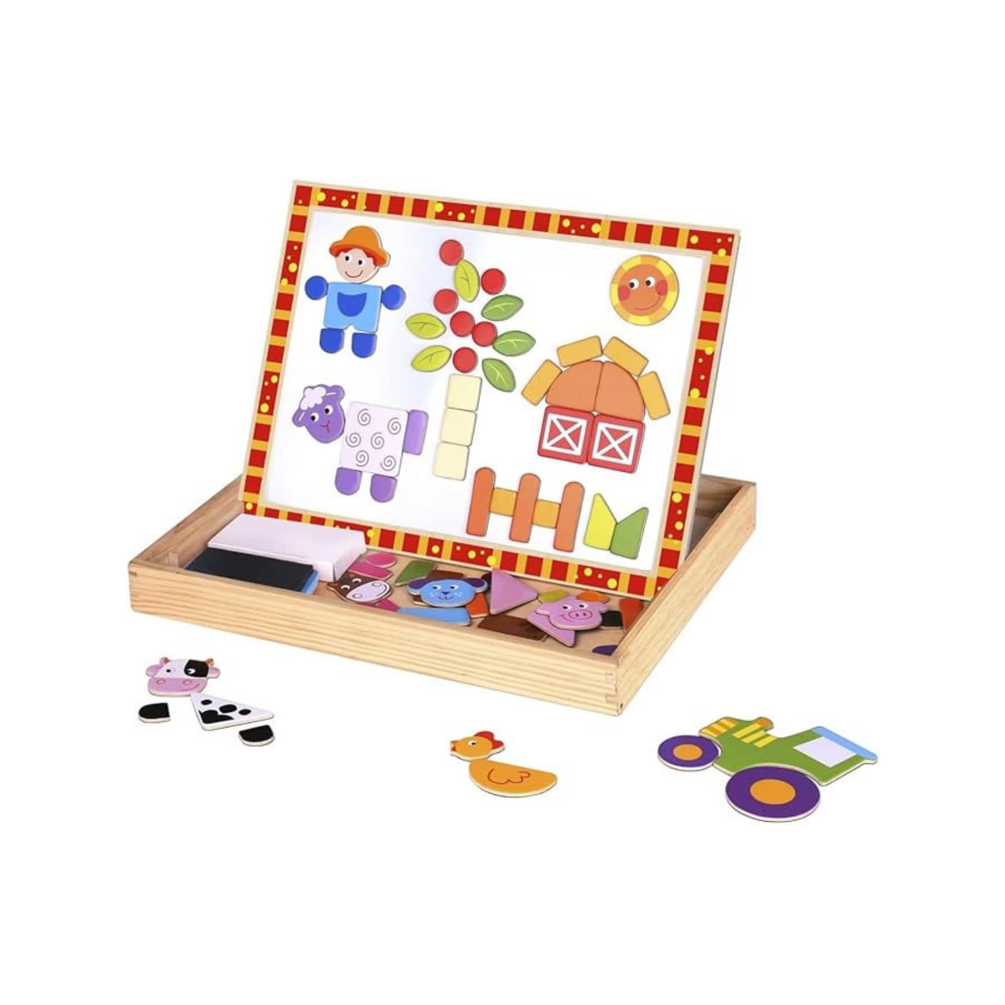 Andreu Toys Wooden Magnetic Double Sided Activity Board (EXP)