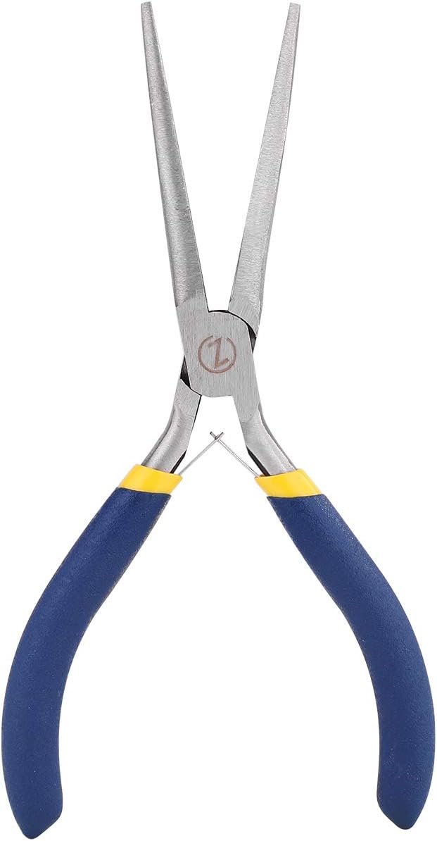 6" Mini Needle Nose Pliers with Comfort Grip Handles, 2 Pliers Set for Handmade Craft - - 