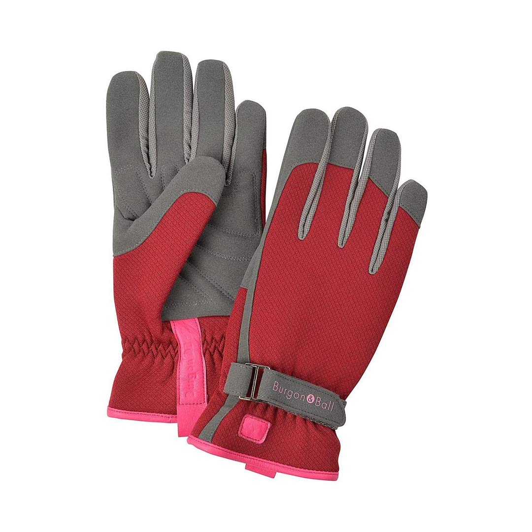 Burgon & Ball Love The Glove Gardening Gloves, Small/Medium, Berry, 1 Pai