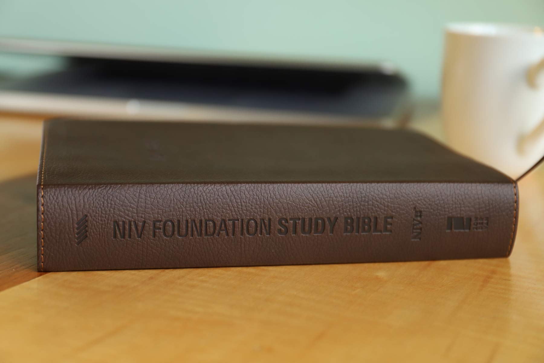 NIV, Foundation Study Bible, Leathersoft, Brown, Red Letter, Thumb Indexed