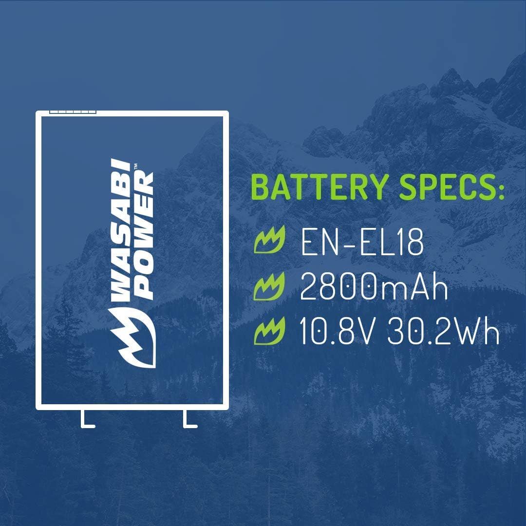 Wasabi Power Battery for Nikon EN-EL18 and Nikon D4, D4S, D5 : Digital Camera Batteries : Camera & Photo