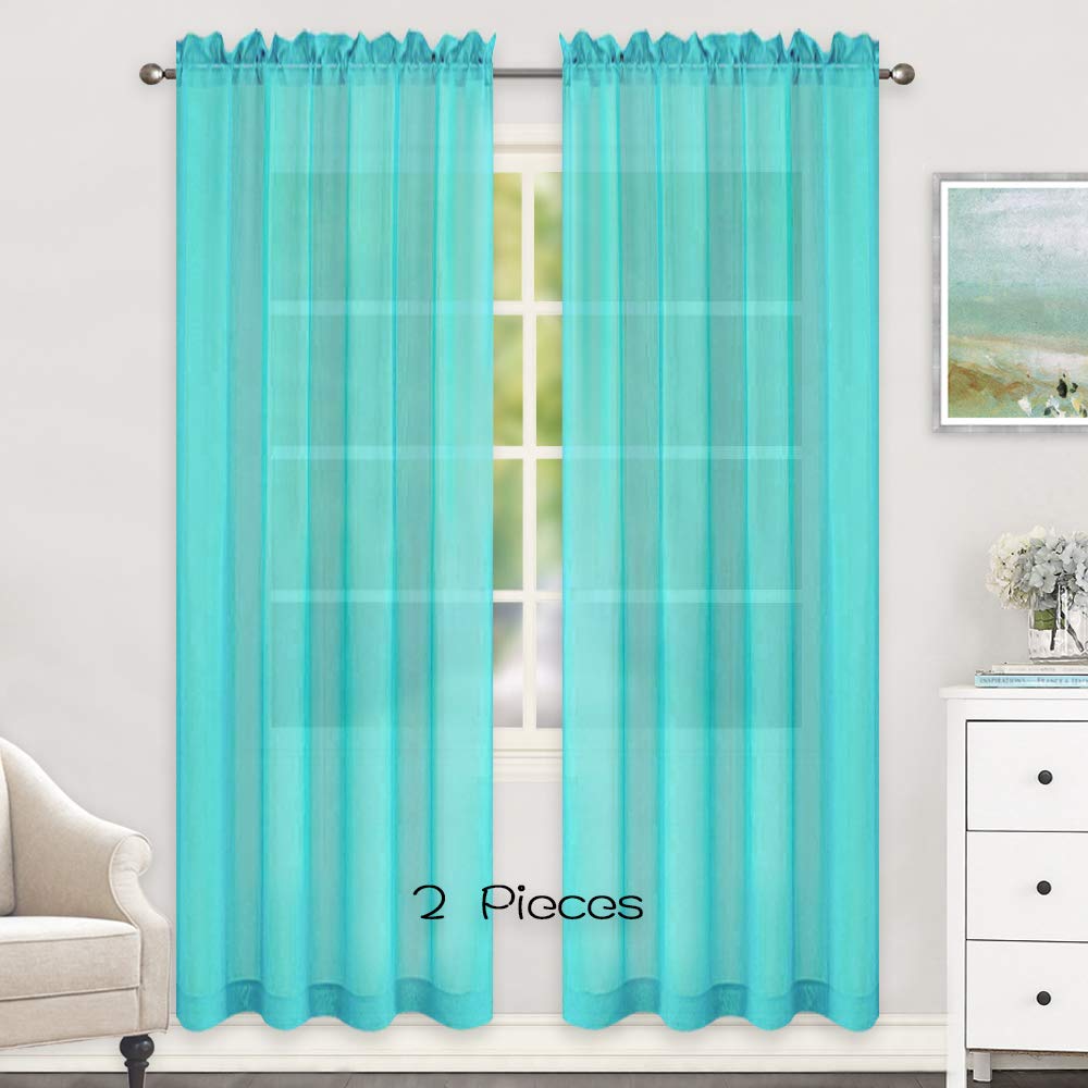 Best turquoise and coral living room curtains
