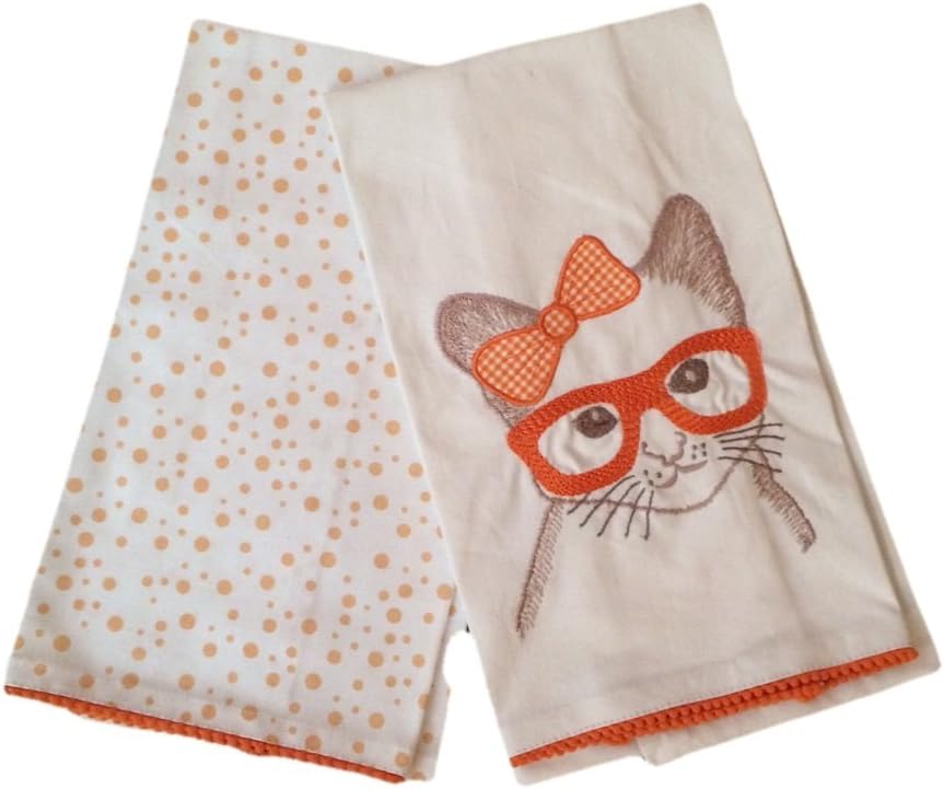 Tea Towel Cat with Specs