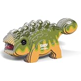 EUGY Ankylosaurus 3D Puzzle, 29 Piece Paper Craft Kit for Kids 6+ | Screen Free Build, Finishes In About 30 Minutes, Pre Cut Parts, No Scissors Needed, Fun Facts Card, Stands As Shelf Decor