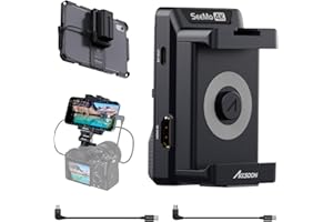 Accsoon SeeMo 4K HDMI Adapter, 4K30/1080p60 HDMI Video Transmitter for iPad i-Phone 17/ 17Pro/17Pro Max, Support Real-Time Monitoring/Live Streaming/Recording/Sharing, SD Card Reader (iOS12 or Later)