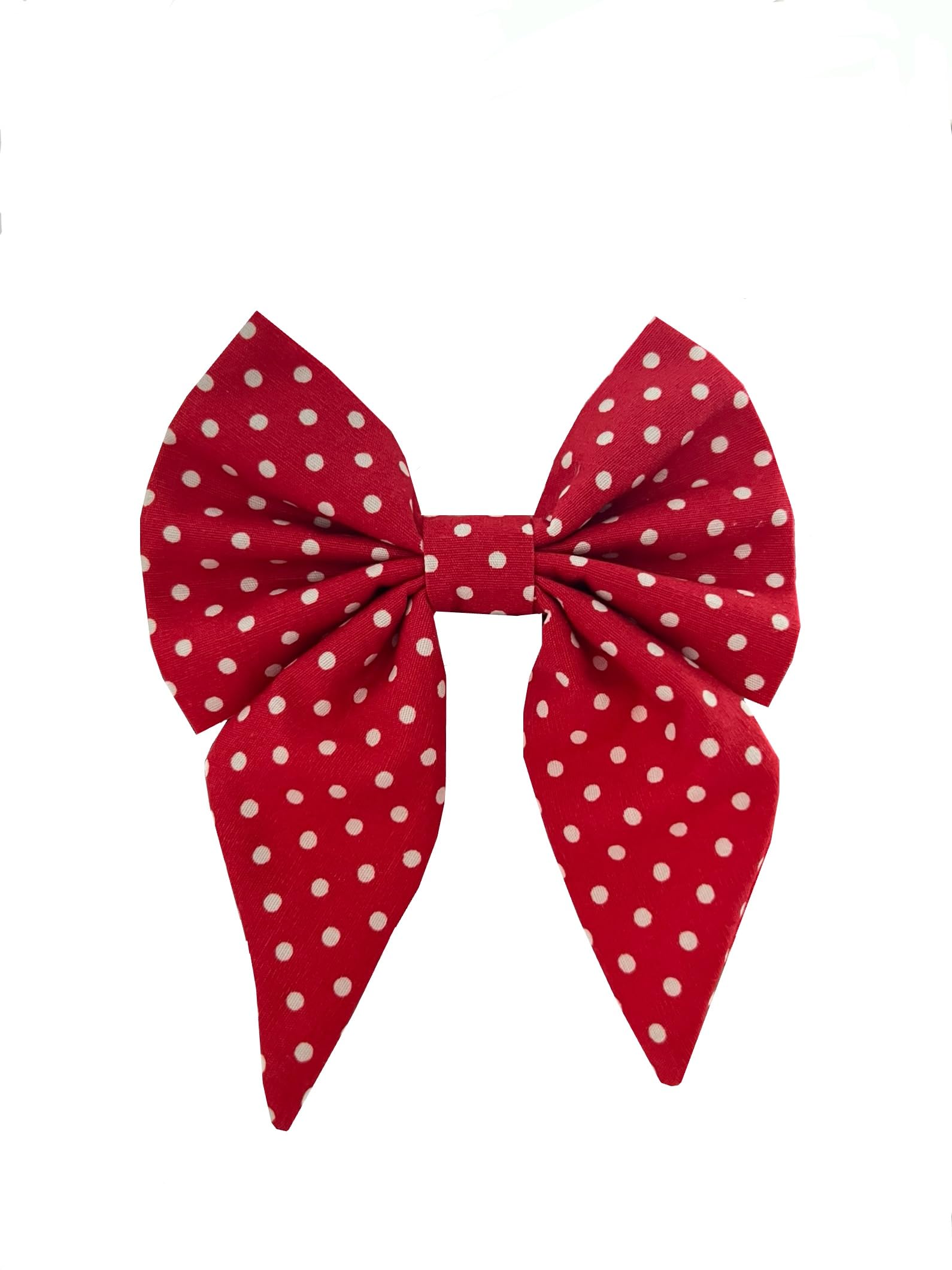 New Dogs Bow Tie Bowtie Sailor Polka RED Dots RED Elastic Band ACCESSORY UK (Small Red dots Sailor)