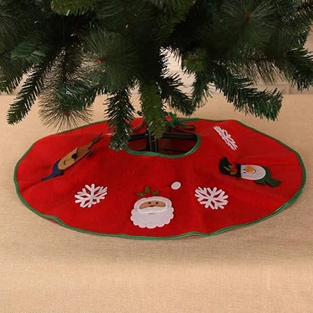 Albero Di Natale 70 Cm.Lasisz Grembiule Per Alberi Decorazione Per Albero Di Natale In Tessuto Non Tessuto Applique 70cm Gonna Per Albero Di Natale Pie De Arbol Navidad Amazon It Casa E Cucina