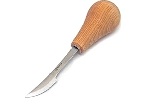 BeaverCraft Wood Carving Knife for Detail C17P - Sloyd Chip Carving Knife Carbon Steel - Whittling Knives for Beginners and P