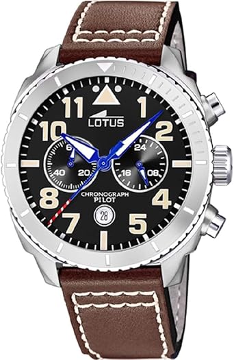 Lotus Reloj Analógico para Hombre de Cuarzo con Correa en ...