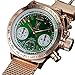 Konigswerk Men's Watch Rose Gold Bracelet Green Dial Chronograph AQ100126G