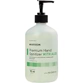 McKesson Hand Sanitizer with Aloe, Pump Bottle, 70% Ethyl Alcohol, 18 oz | Spring Water Scent, Medical-Grade Sanitizer