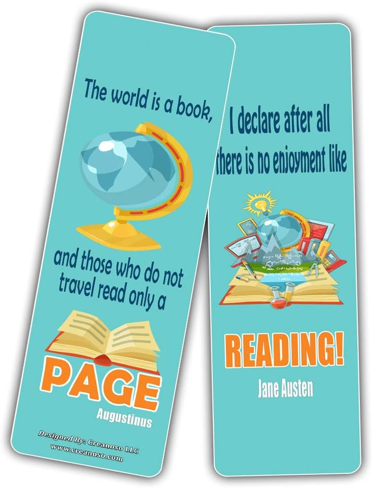 Creanoso Book Lovers Reading Bookmarks (60-Pack), Inspiring Bookmarker Cards for Bibliophiles - Image 4