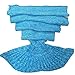 Coroler Lovely Blue Mermaid Tail Crochet Blanket All Seasons Soft Warm Sleeping Bags