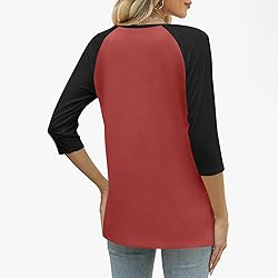 Womens 3/4 Sleeve Tops and Blouses Plus Size