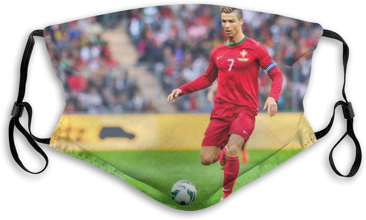 Cristiano CR7 Ronaldo Mouth Mask with Filter Beauty Daisy Printed Dust Face Mask for Dust Mouth Mask Sanitary-Masks Anti-Dust Mask for Kids Women and Men