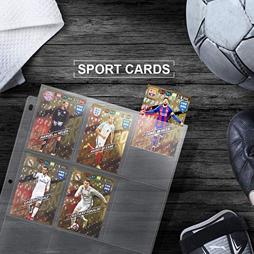 30 Sheets 9-Pocket Clear Trading Card Sleeve Page Protector for Standard Size Cards, AHGXG 270 Pockets Card Storage Sleeves for Pokemon,Skylanders, Top Trumps - Thumbnail 5