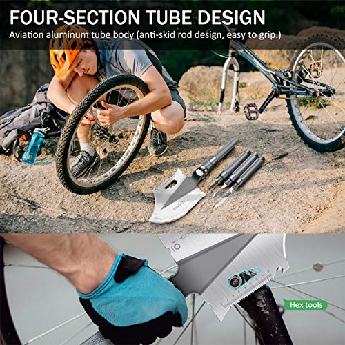 MOSFiATA AxeType Camping Shovel Set, Folding Multifunctional Military