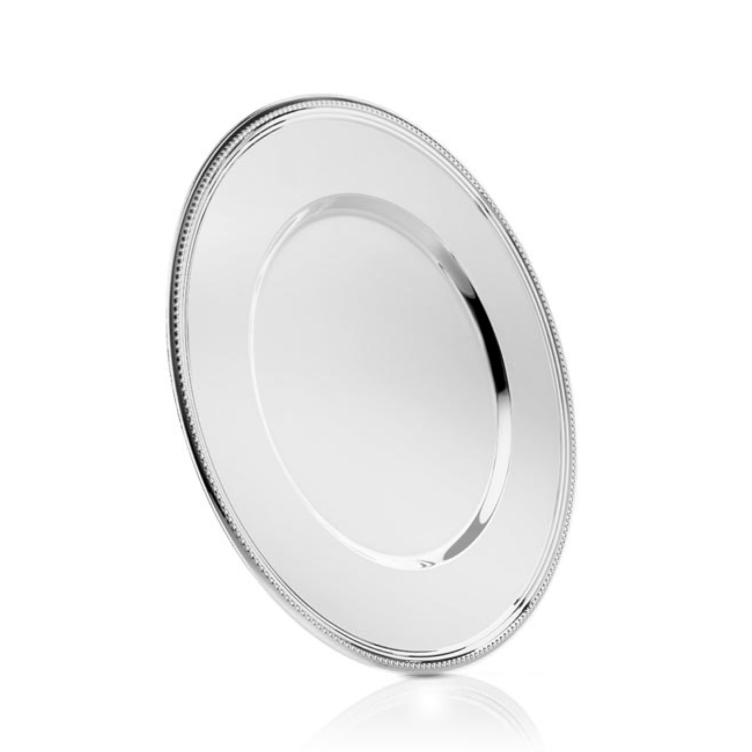 Zilverstad 7838230 Charger Plate Pearl, Steel, Silver, 33 x 33 x 1.3 cm